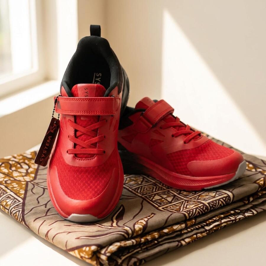 Lastwell SYSTEM sneakers on ankara fabric